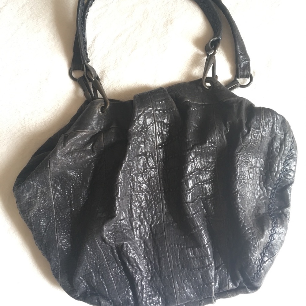 All Saints leather handbag with brass hardware